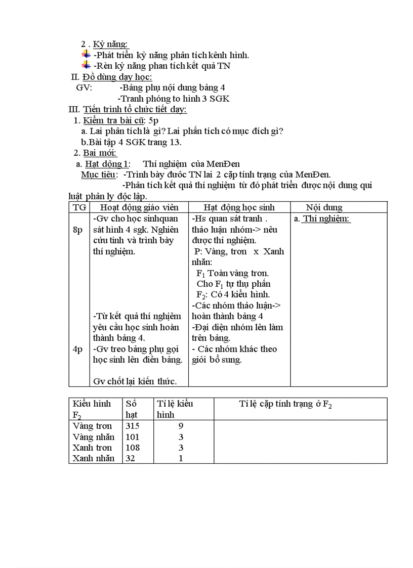 image for page Giáo án sinh học 9 tron bộ 3 cột hà giang