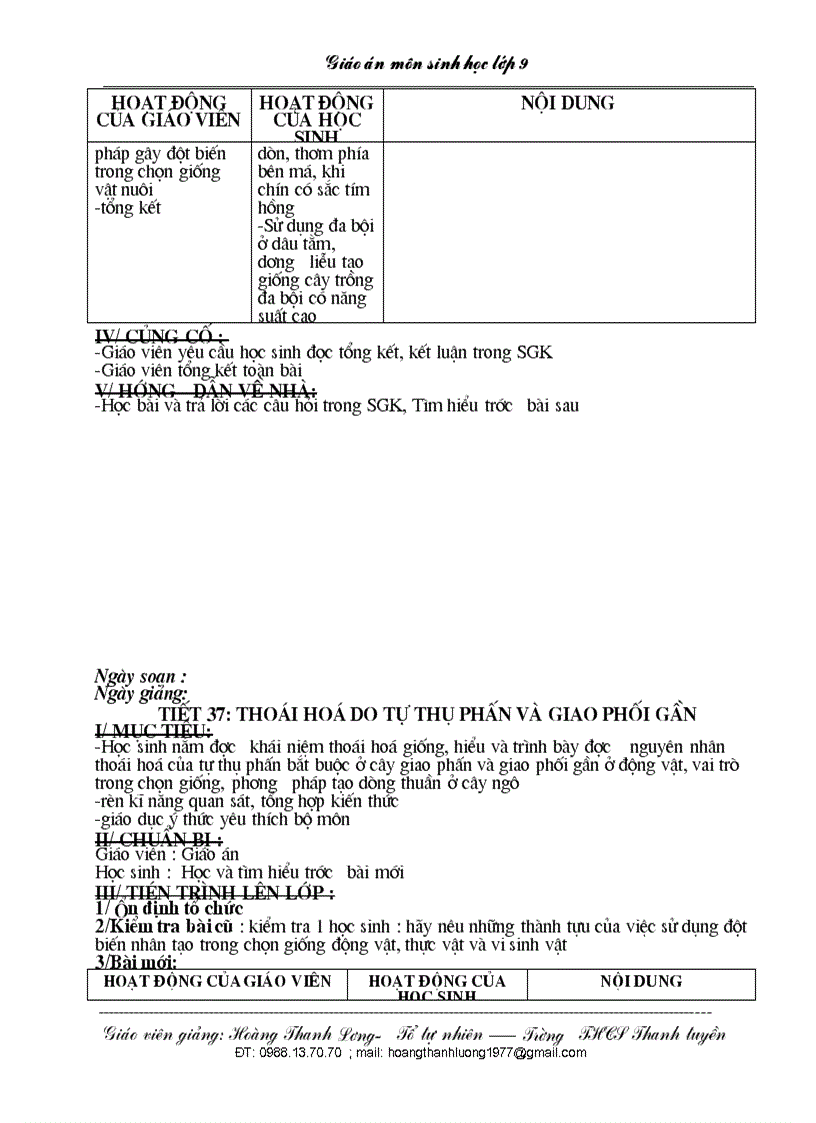 image for page Giáo án sinh học 9 từ tiết 37 đến 56