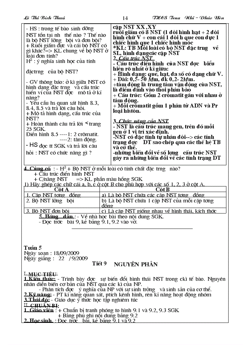 image for page Giao an sinh hoc lop 9 nam hoc 2009 2010
