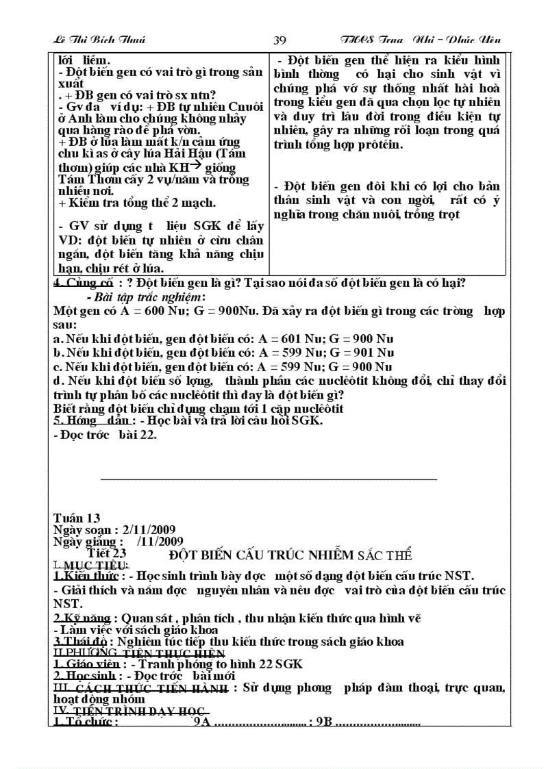 image for page Giao an sinh hoc lop 9 nam hoc 2009 2010