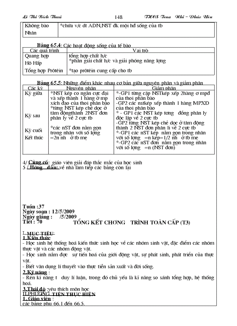 image for page Giao an sinh hoc lop 9 nam hoc 2009 2010