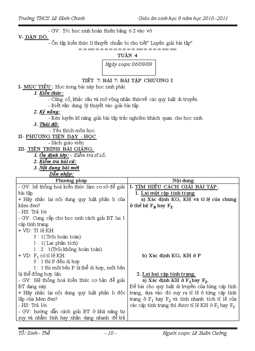 image for page Giáo án sinh học lớp 9 trọn bộ