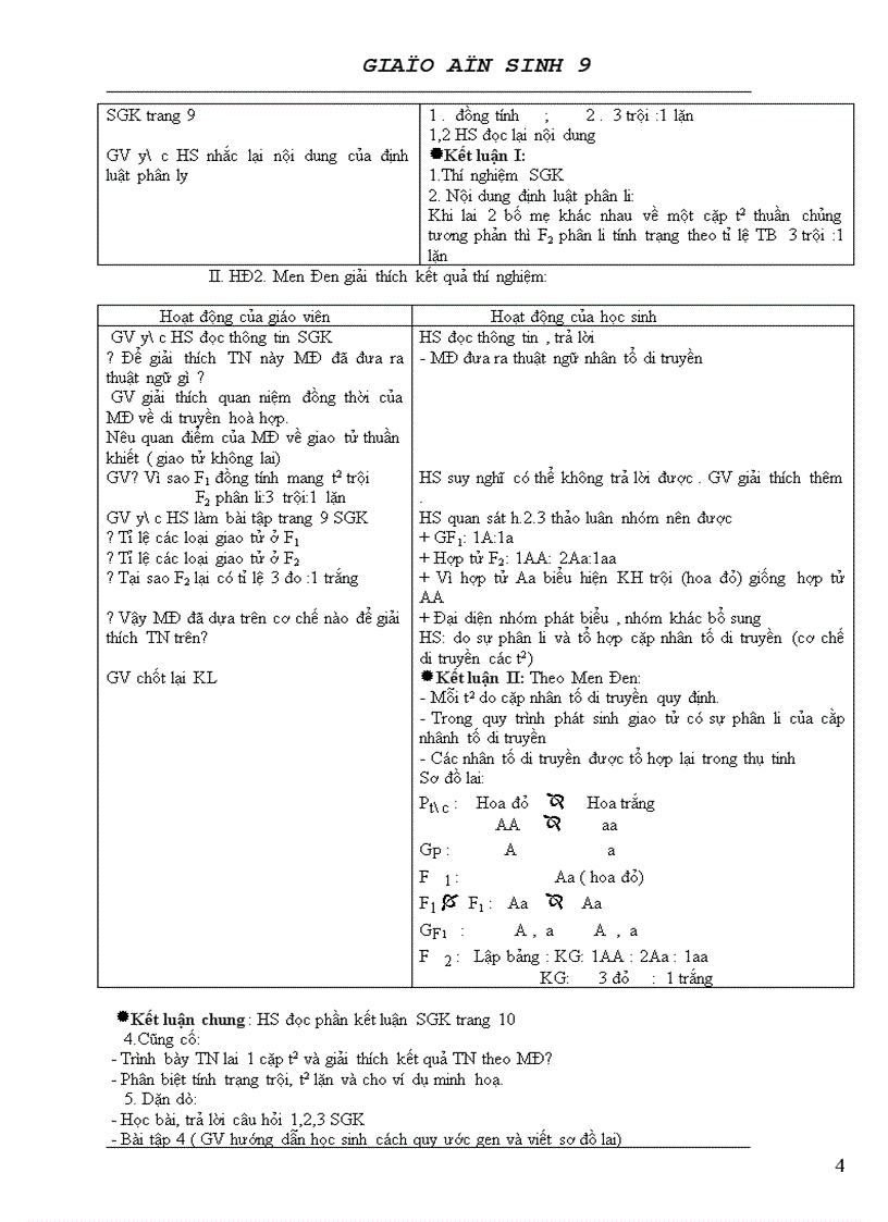 image for page Giáo án Sinh học Lớp 9