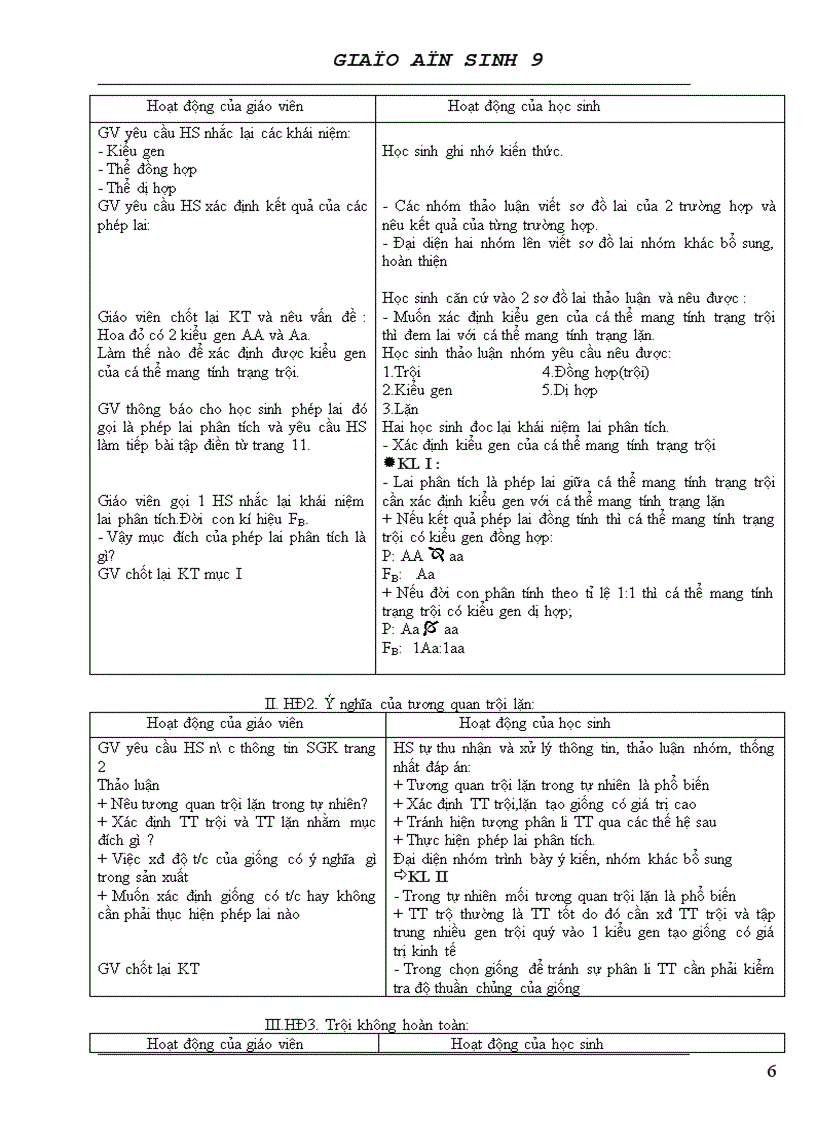 image for page Giáo án Sinh học Lớp 9