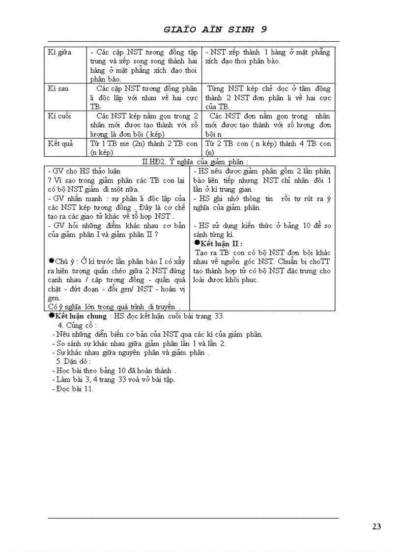 image for page Giáo án Sinh học Lớp 9