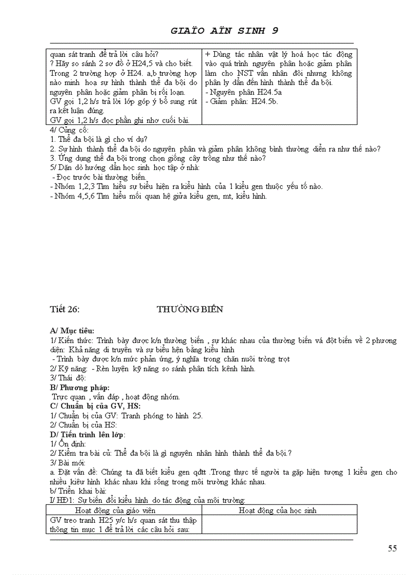 image for page Giáo án Sinh học Lớp 9