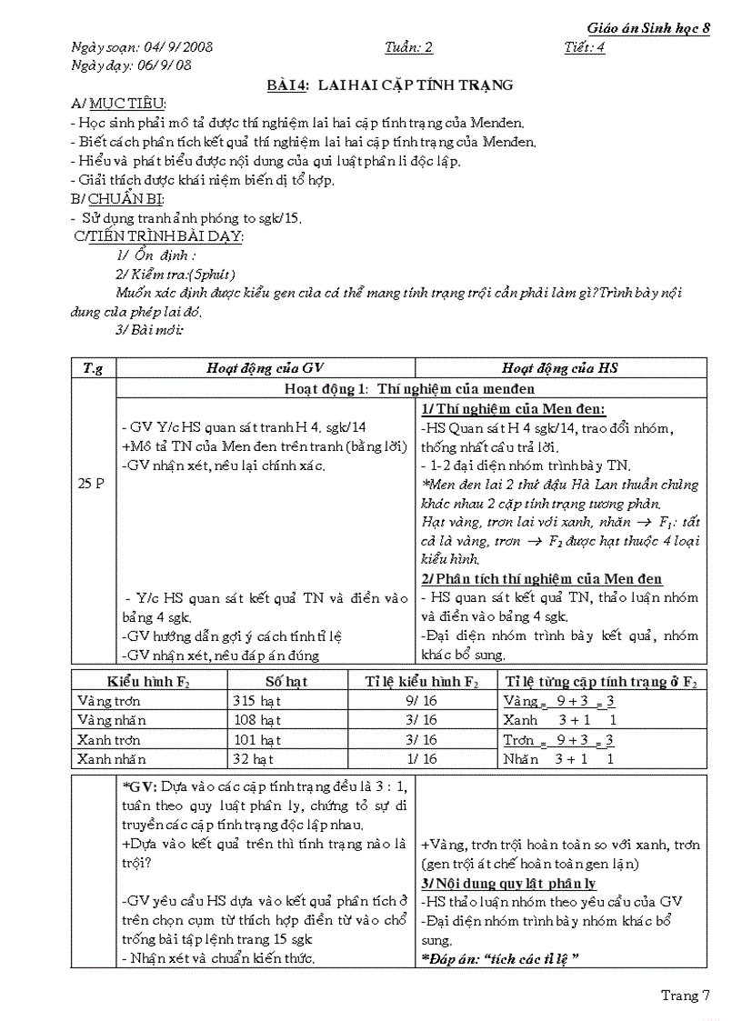 image for page Giao an Sinh hoc9 Hk1 09