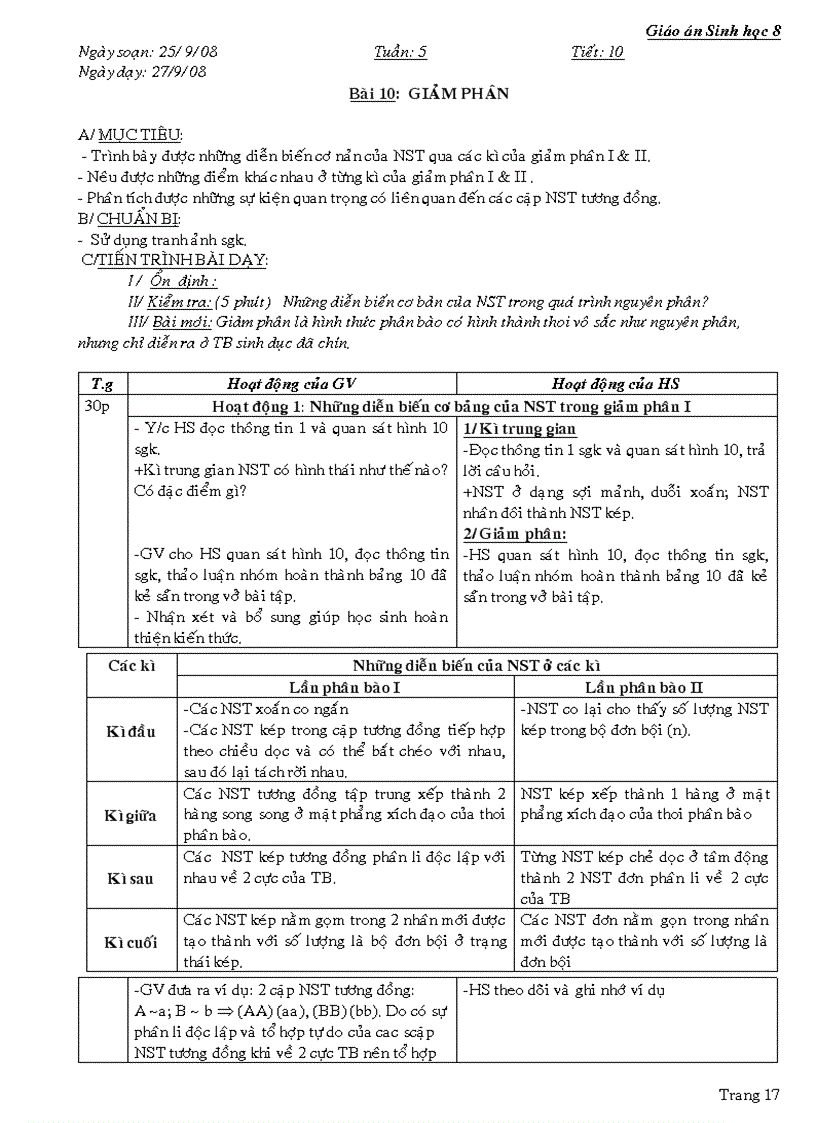 image for page Giao an Sinh hoc9 Hk1 09