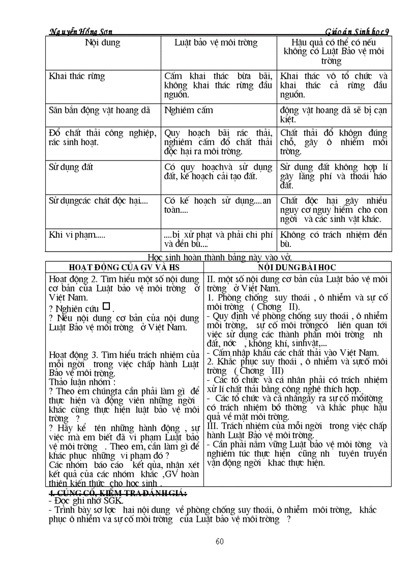 image for page Giáo án sinh9 hkii 2 cột đang sử dụng