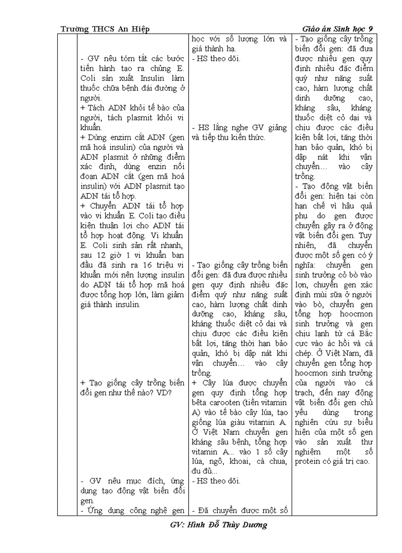 image for page Giáo án sinh 9 4 cột 1
