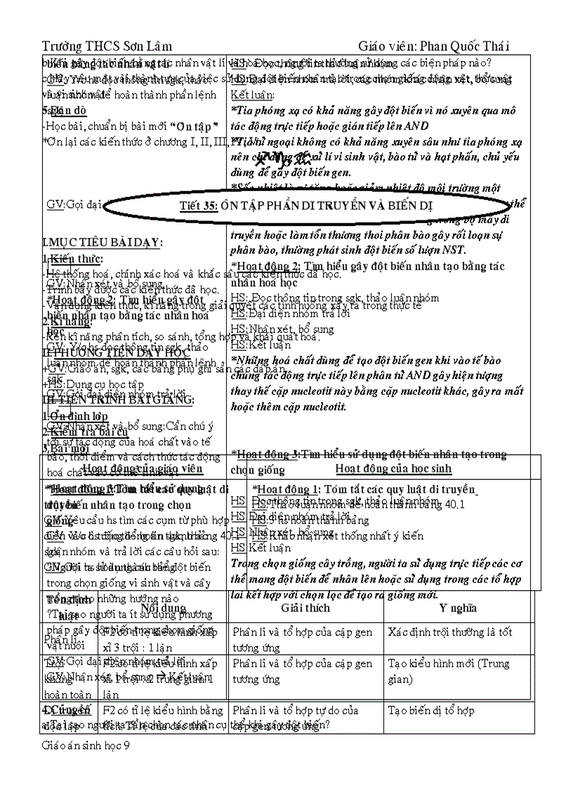 image for page Giáo án Sinh 9 HK1 1