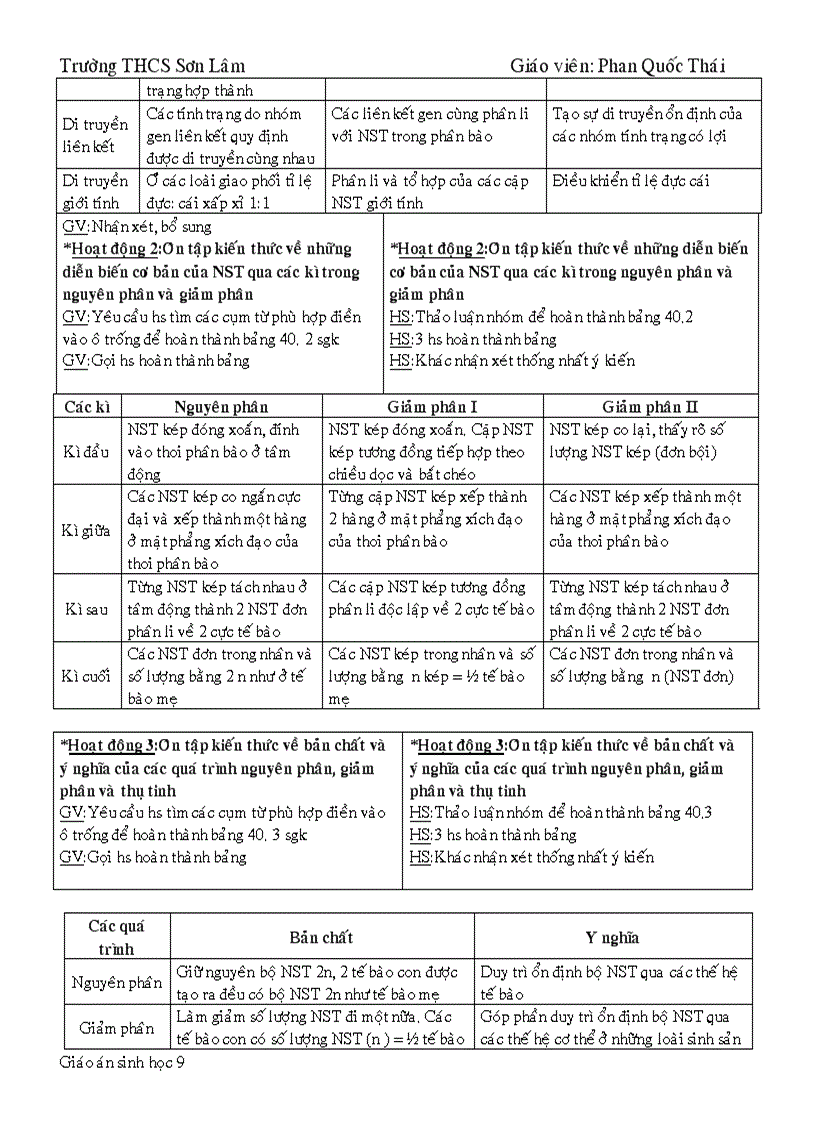 image for page Giáo án Sinh 9 HK1 1
