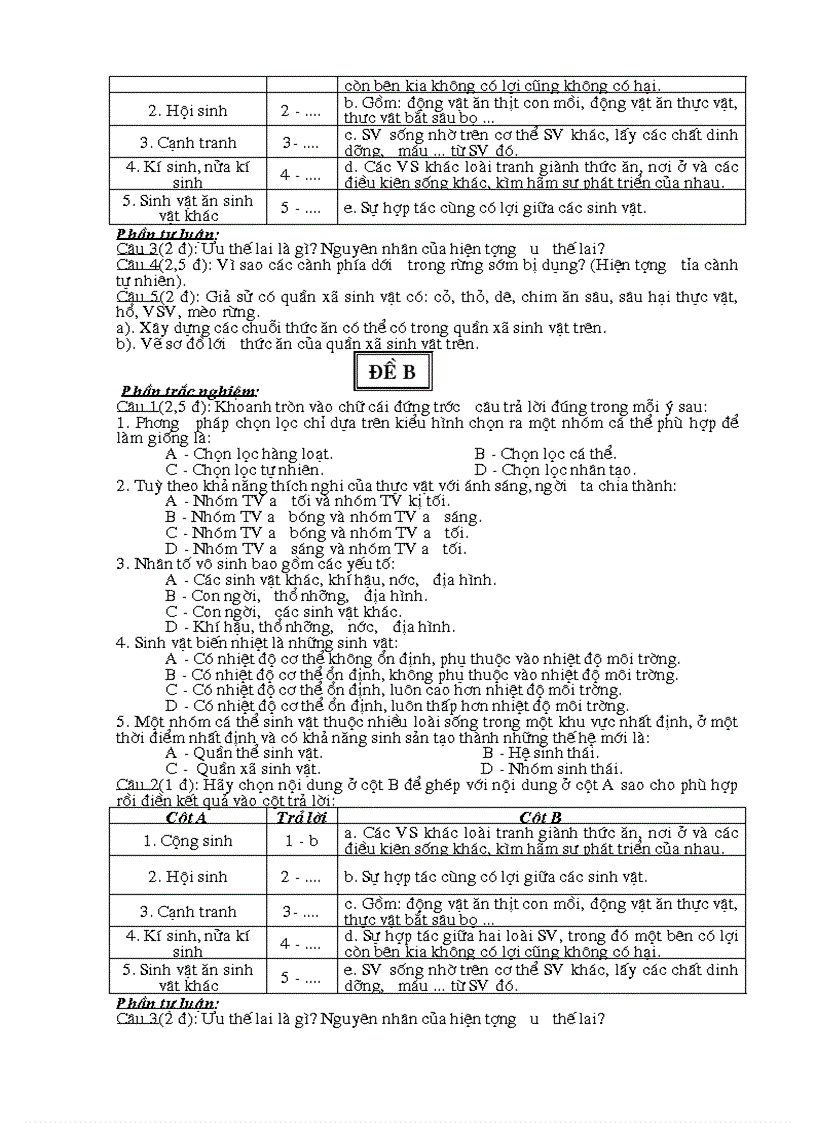 image for page KT Sinh9 Tiet 53 Ma tran 2 ma de