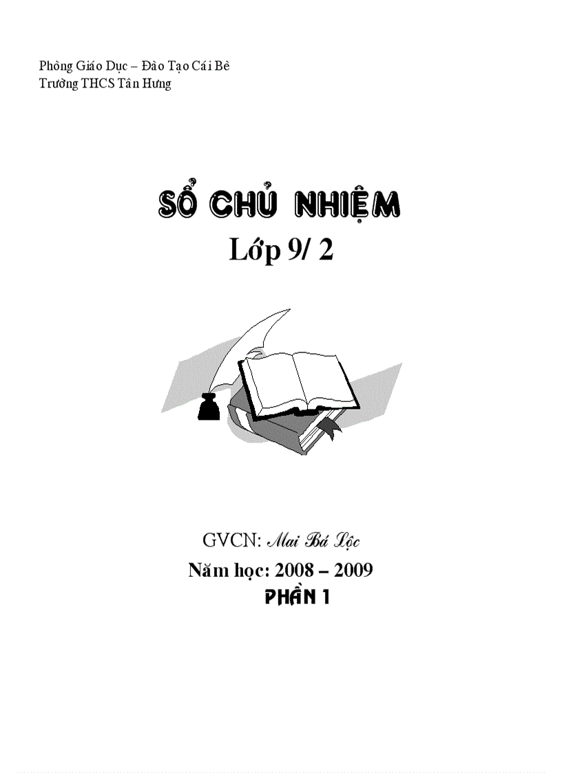 image for page Mẫu sổ chủ nhiệm cấp THCS