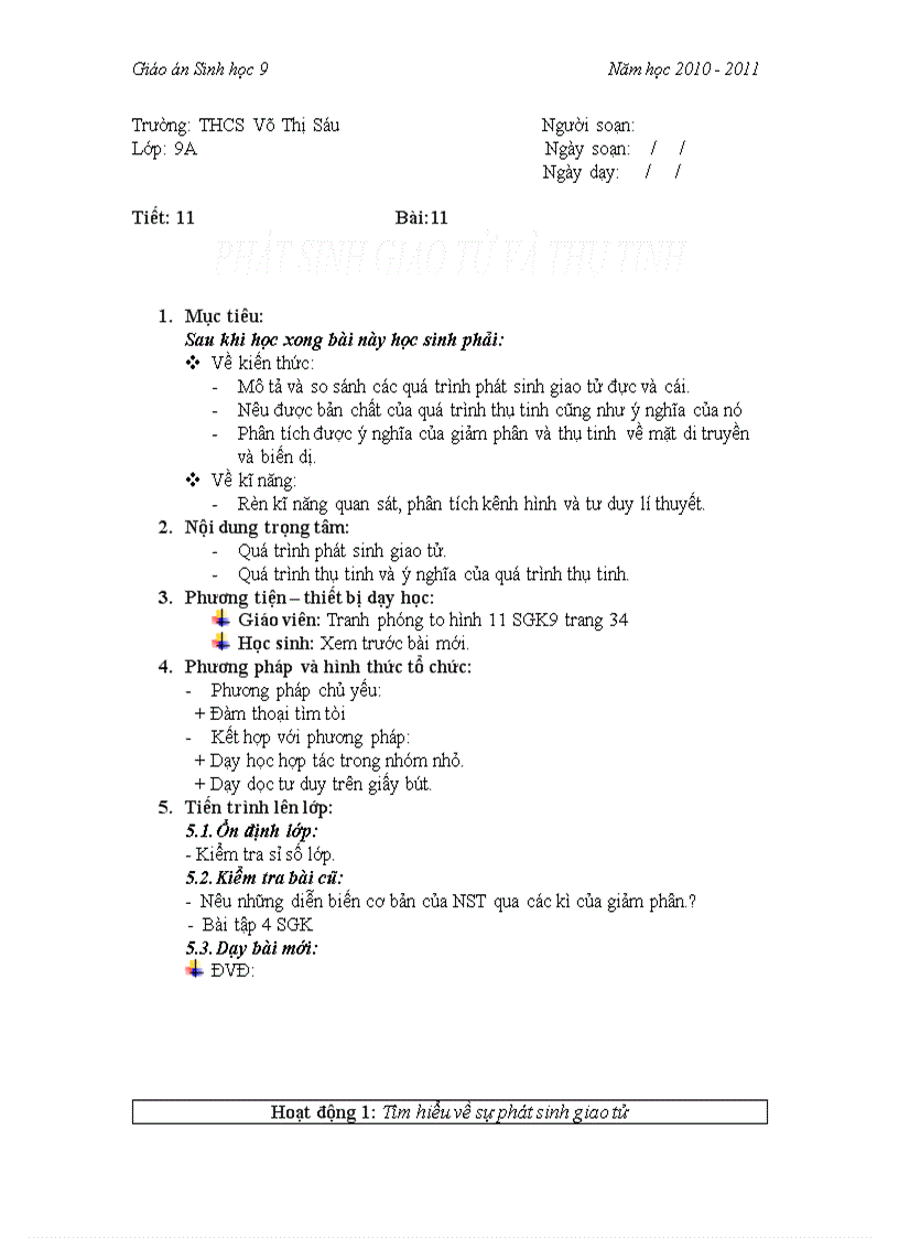 image for page Phat sinh giao tu va thu tinh