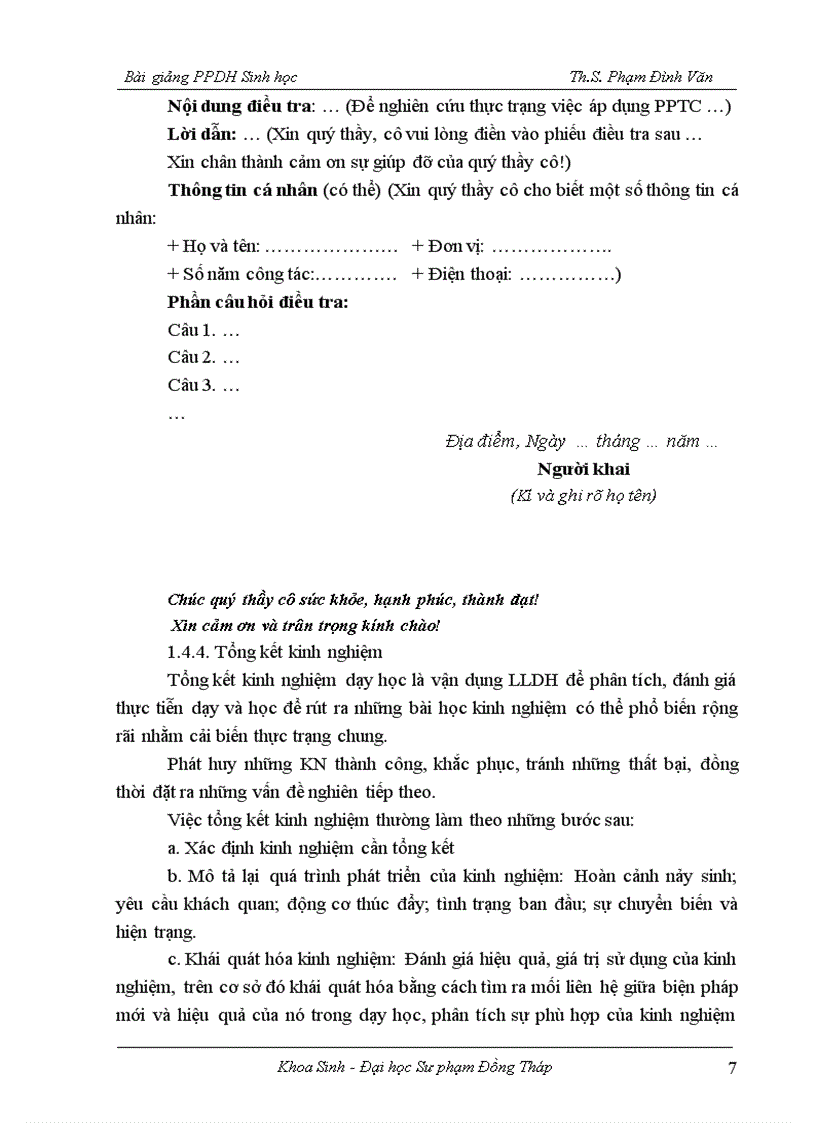 image for page Phương pháp dạy học sinh học