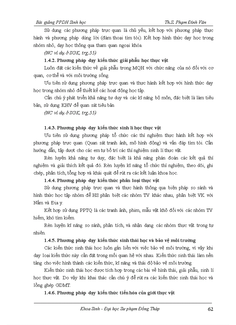 image for page Phương pháp dạy học sinh học