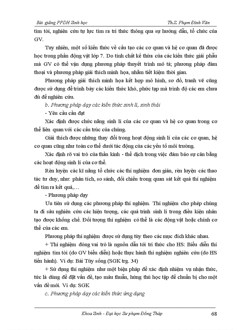 image for page Phương pháp dạy học sinh học