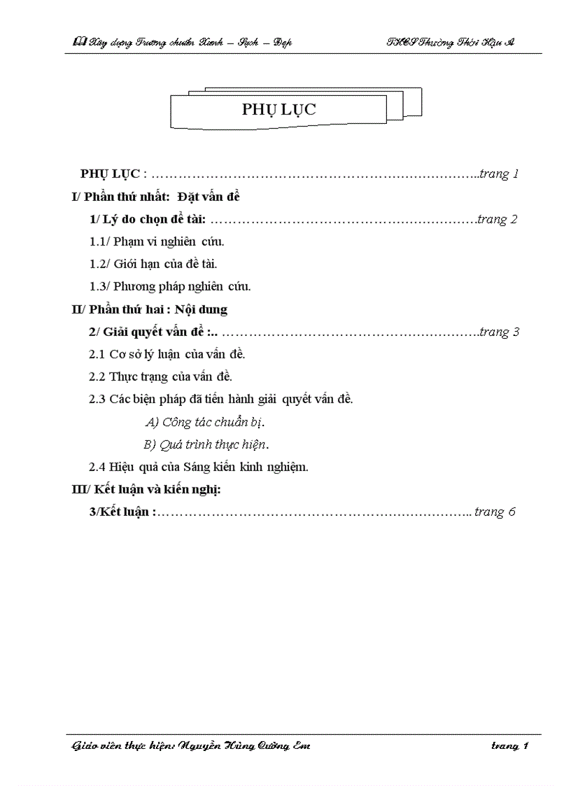 image for page Sáng kiến kinh nghiệm trường xanh sạch đạp