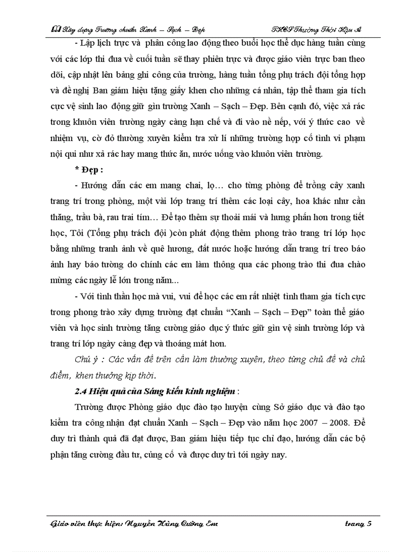 image for page Sáng kiến kinh nghiệm trường xanh sạch đạp