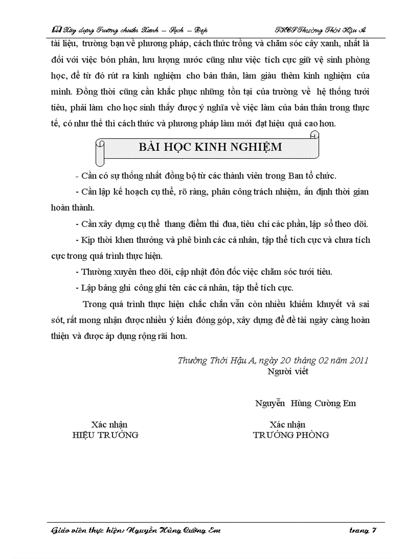 image for page Sáng kiến kinh nghiệm trường xanh sạch đạp