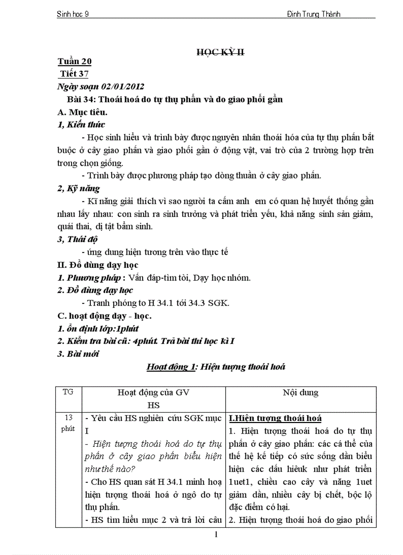 image for page SINH 9 KY II 2cot THANH G MINH