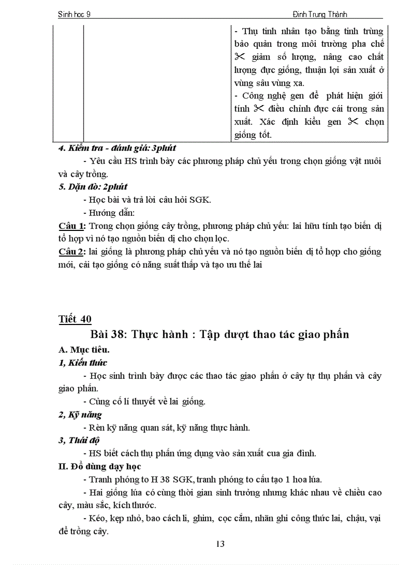image for page SINH 9 KY II 2cot THANH G MINH