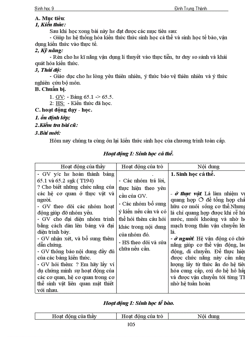 image for page SINH 9 KY II 2cot THANH G MINH