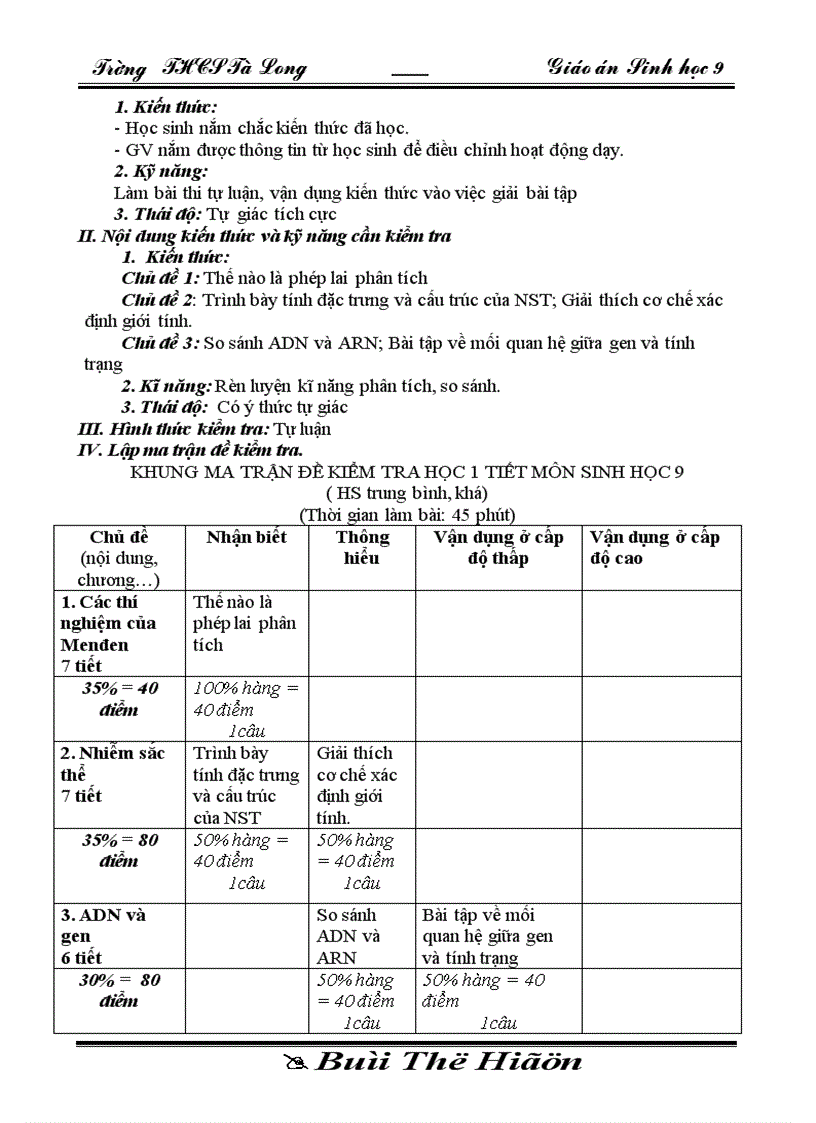 image for page Sinh 9 tiet 19 24 theo chuan co KNS