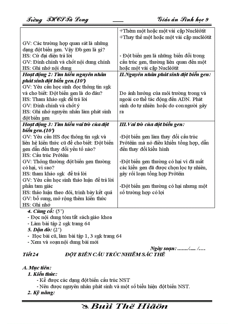 image for page Sinh 9 tiet 19 24 theo chuan co KNS