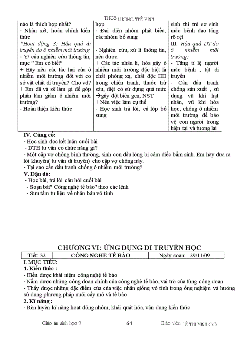 image for page Sinh học 9 HK I