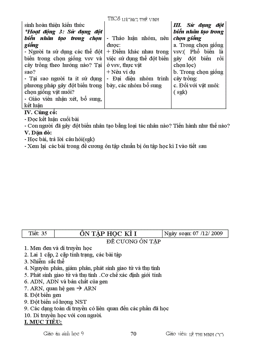 image for page Sinh học 9 HK I