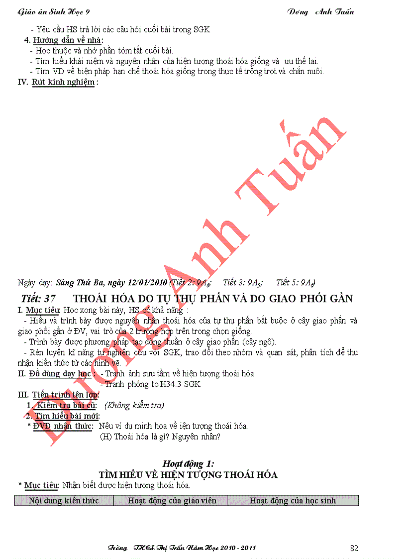 image for page Sinh Học 9 HKI 3 cột chuẩn