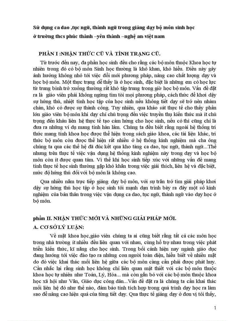 image for page Sử dụng ca dao tục ngữ trong day sinh học