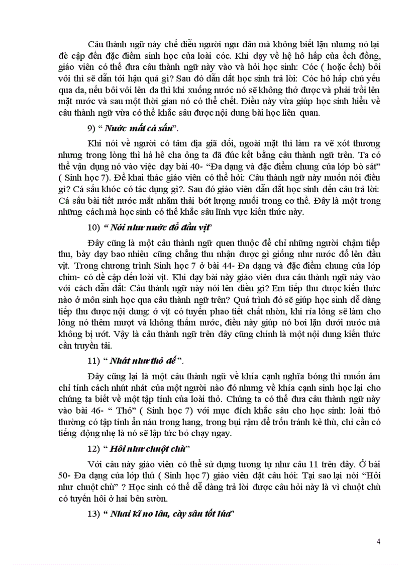 image for page Sử dụng ca dao tục ngữ trong day sinh học