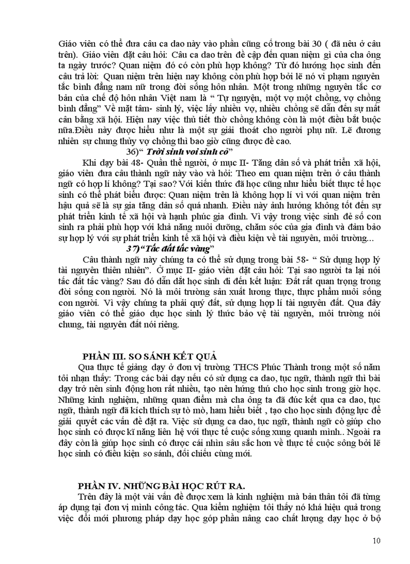 image for page Sử dụng ca dao tục ngữ trong day sinh học