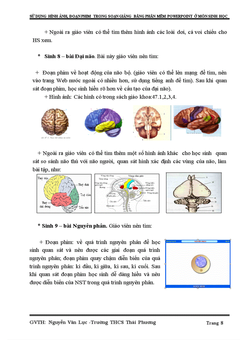 image for page Sử dụng hình ảnh đoạn phim trong soạn giảng bằng phần mềm powerpoint ở môn sinh học