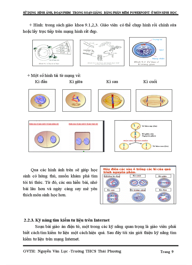 image for page Sử dụng hình ảnh đoạn phim trong soạn giảng bằng phần mềm powerpoint ở môn sinh học