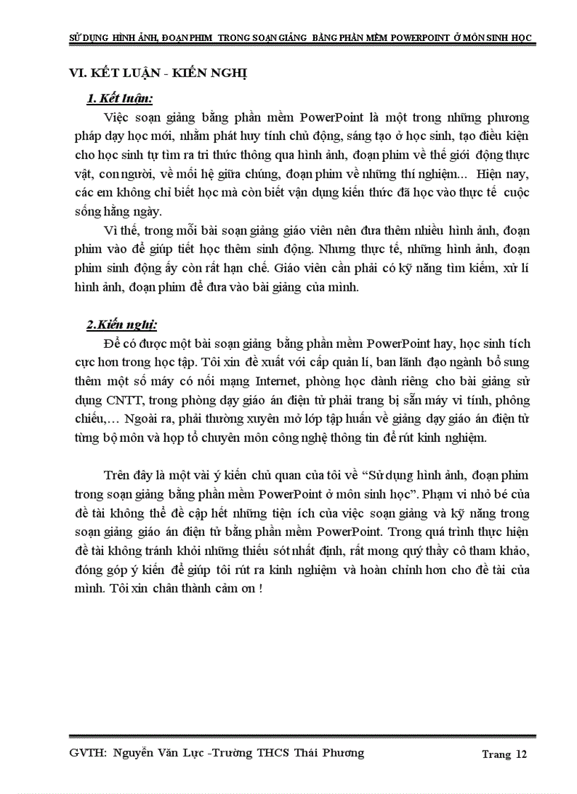 image for page Sử dụng hình ảnh đoạn phim trong soạn giảng bằng phần mềm powerpoint ở môn sinh học