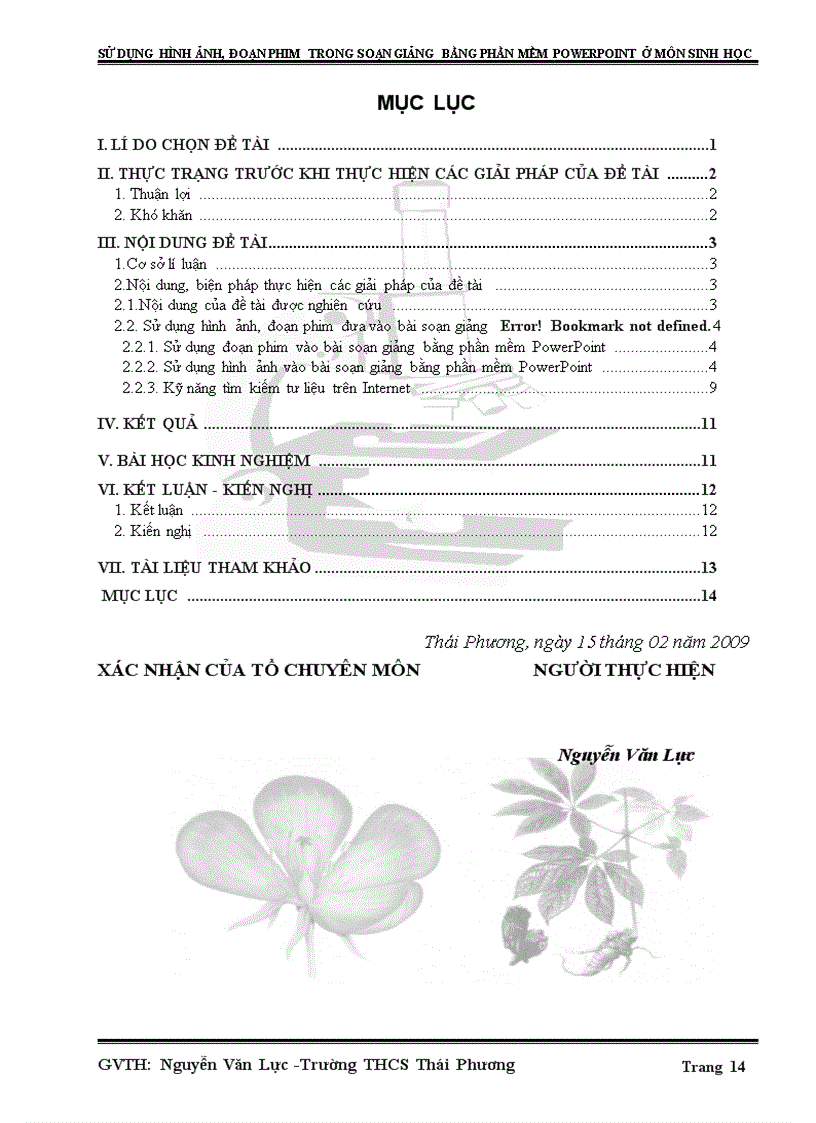 image for page Sử dụng hình ảnh đoạn phim trong soạn giảng bằng phần mềm powerpoint ở môn sinh học