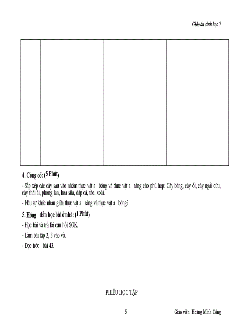 image for page Tiết 44 bài 42 Ảnh hưởng của ánh sáng lên đời sống sinh vật