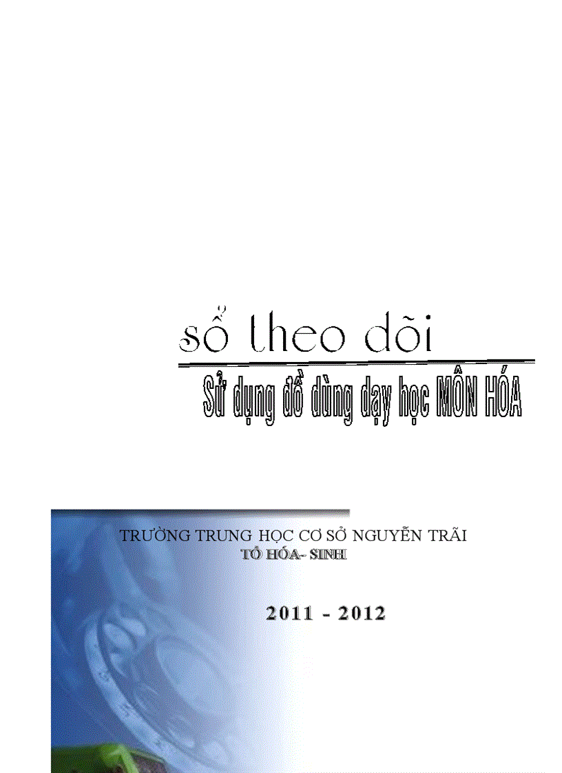 Trang bìa sổ TCM
