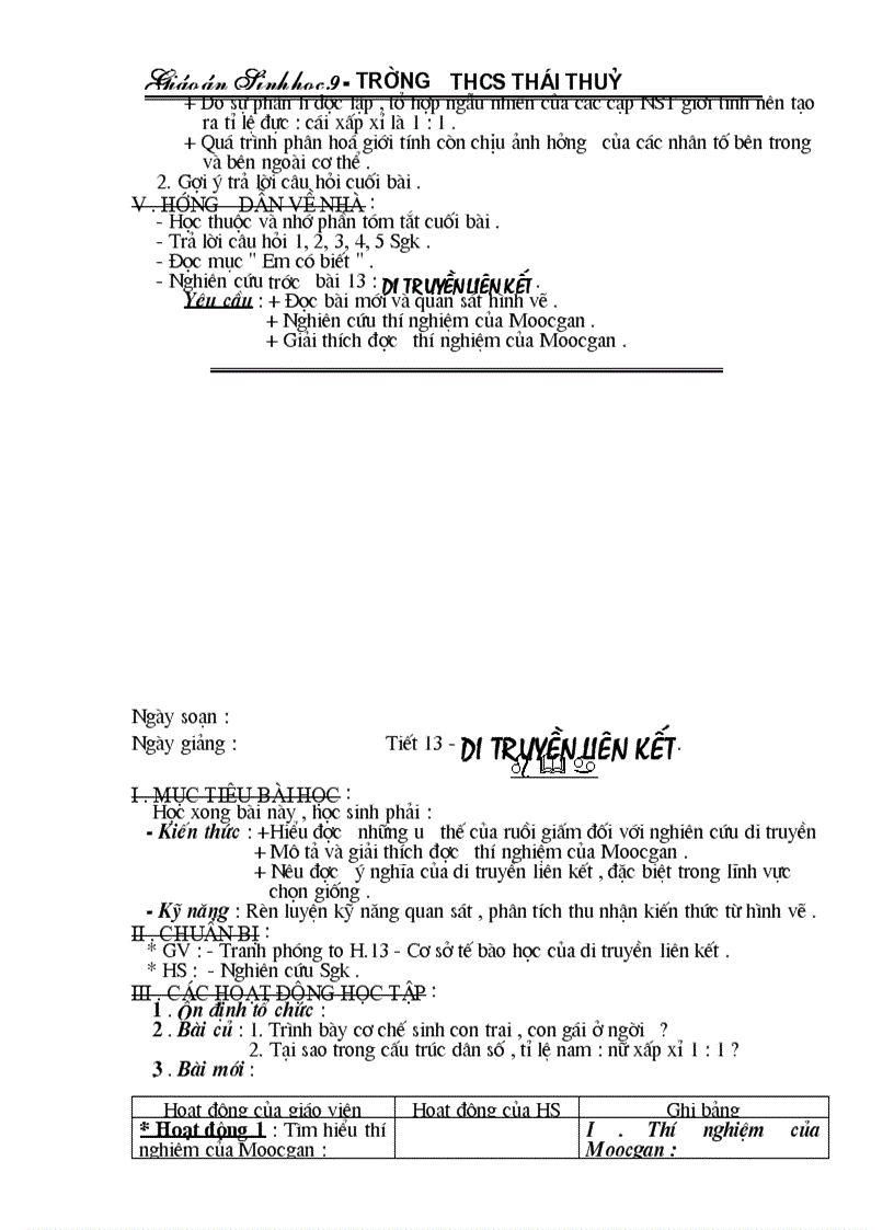 image for page Trọn bộ Giáo án Sinh 9