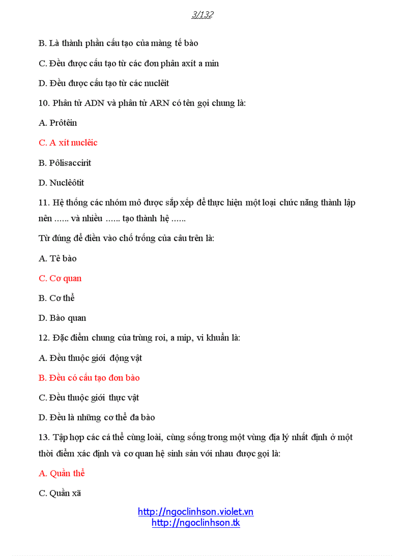 image for page 579 câu trắc nghiệm đáp án theo chương bài Sinh học 10