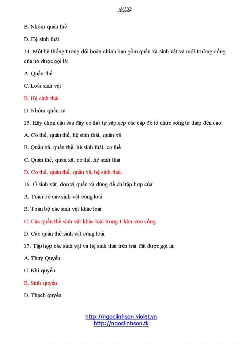 image for page 579 câu trắc nghiệm đáp án theo chương bài Sinh học 10