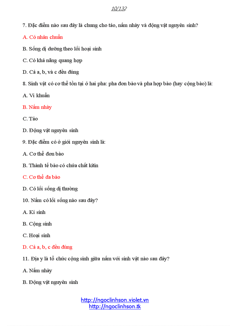 image for page 579 câu trắc nghiệm đáp án theo chương bài Sinh học 10