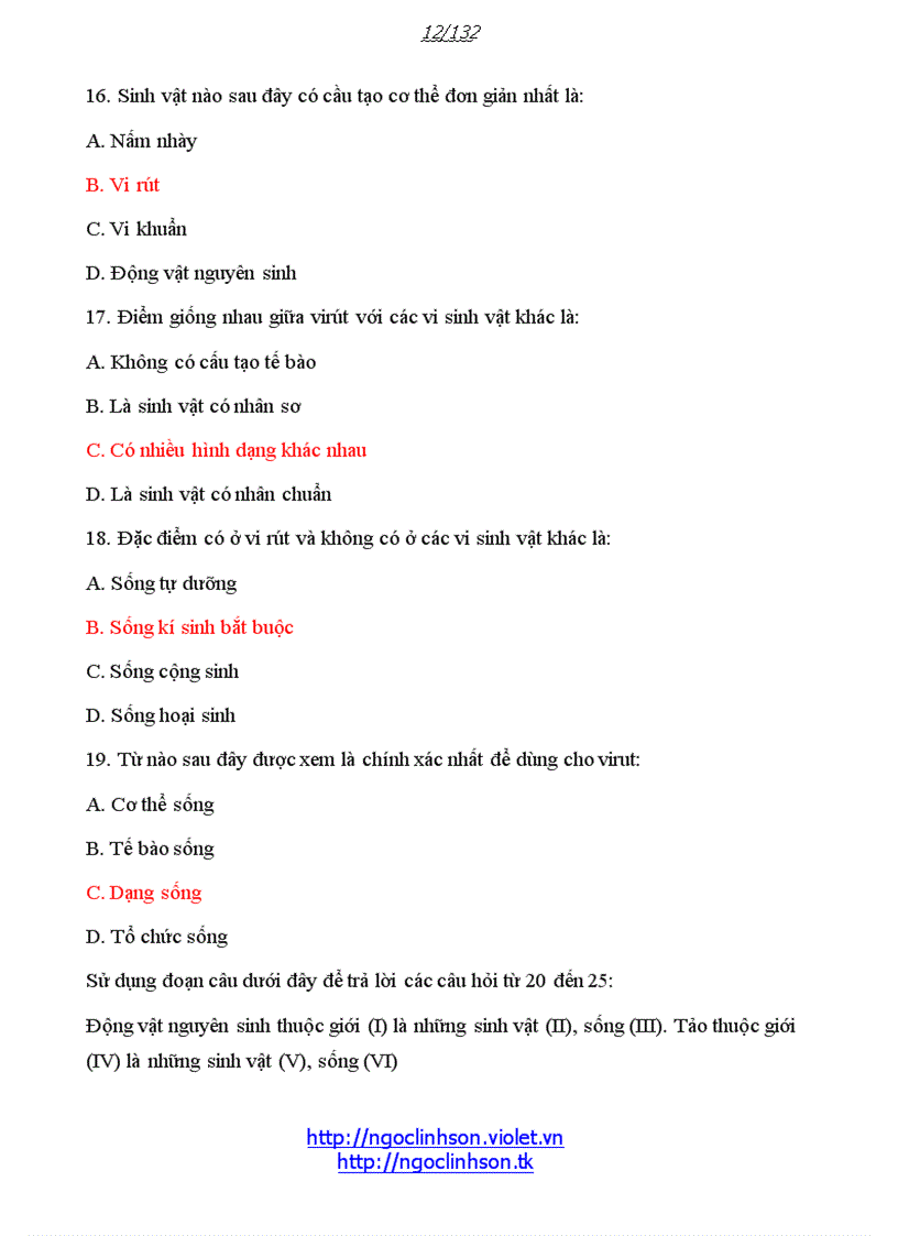 image for page 579 câu trắc nghiệm đáp án theo chương bài Sinh học 10