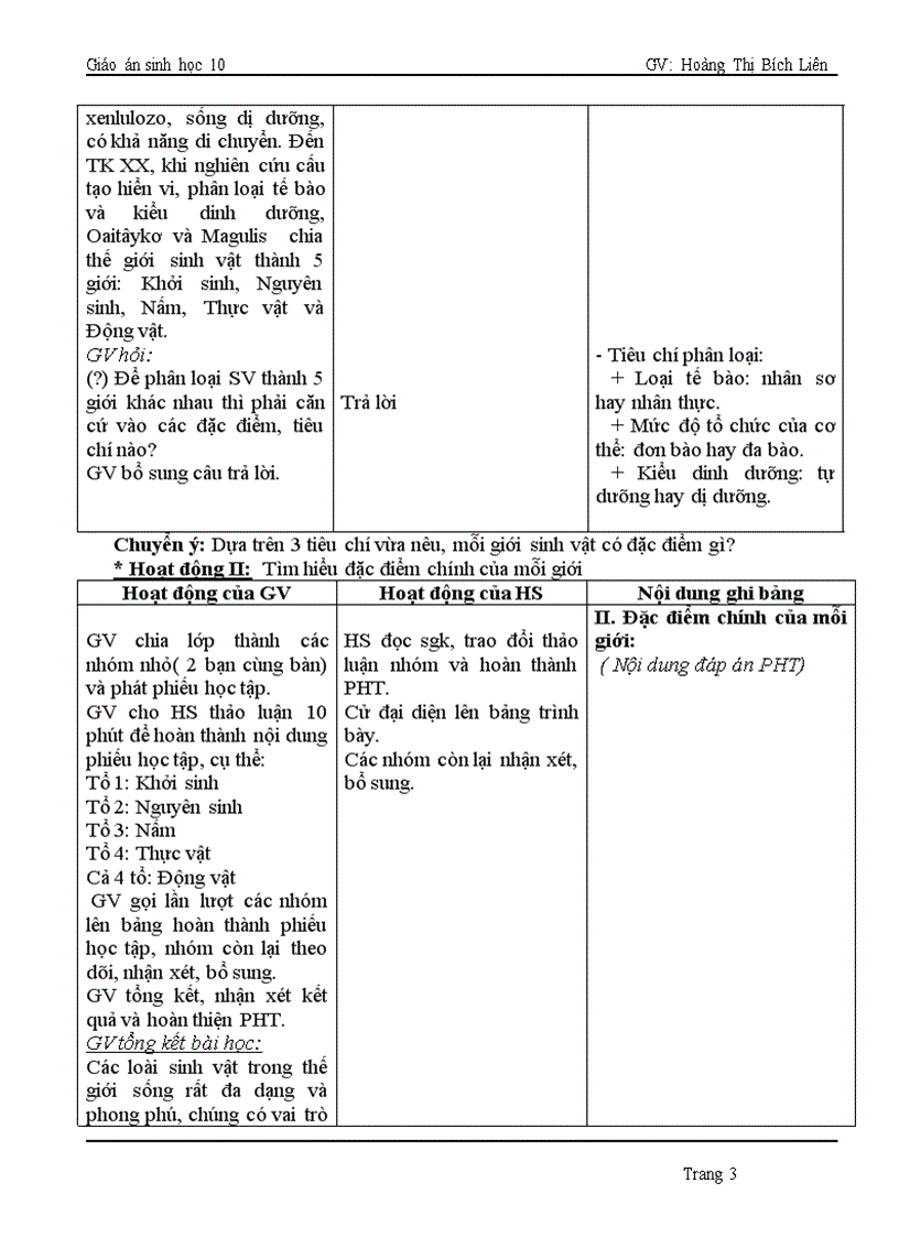 image for page Bai 2 các giới sinh vật