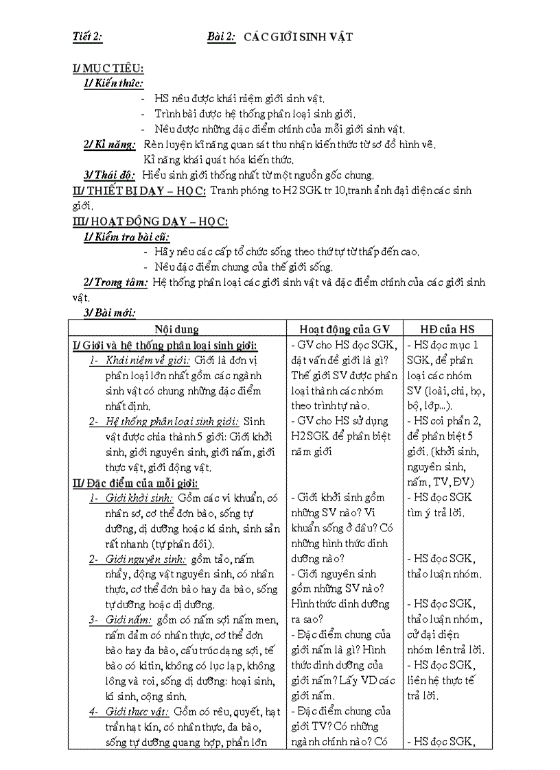 image for page Bai 2 cac gioi sinh vat 1