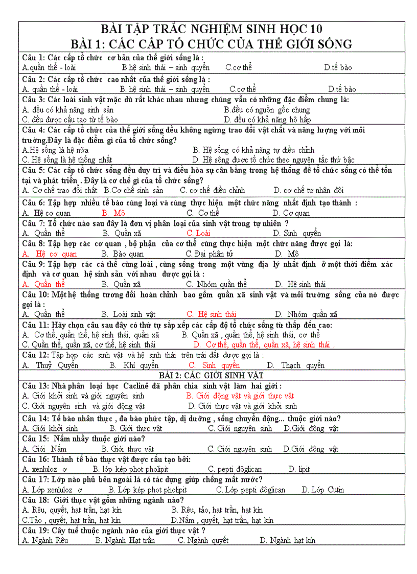 image for page Bài tập trắc nghiệm sh 10 bcb